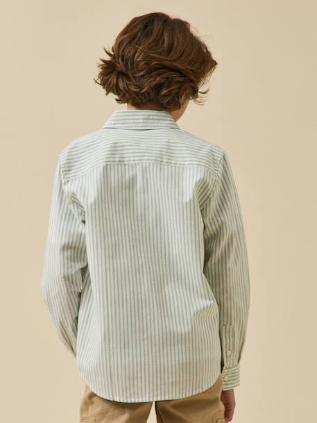 Striped long shirt green - vertbaudet enfant 