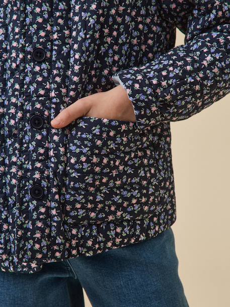 Flowered jacket blue - vertbaudet enfant 