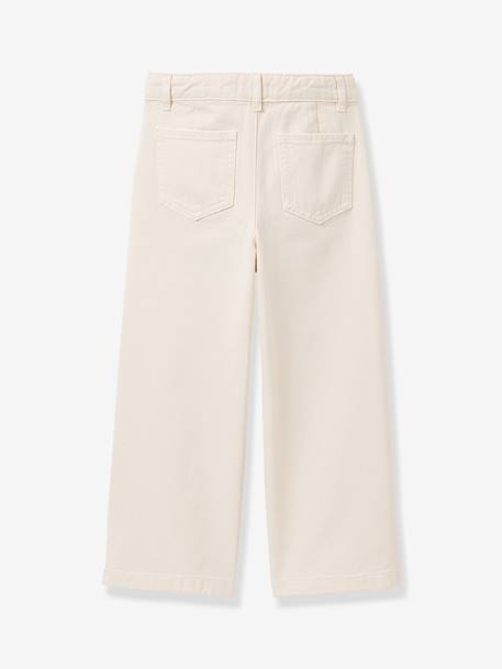 Wide twill trouser ecru - vertbaudet enfant 