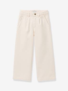 Girls-Wide twill trouser 