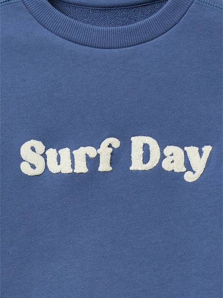 Sweatshirt with slogan in organic cotton denim blue - vertbaudet enfant 