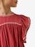 Embroidered long dress pomegranate - vertbaudet enfant 