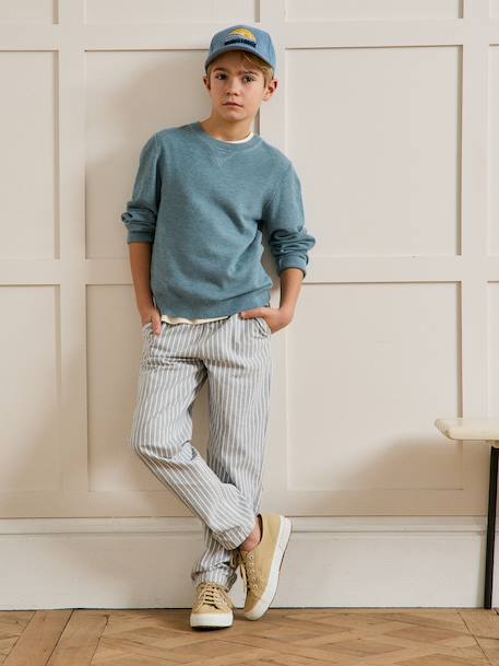 Soft boy's sweatshirt jumper slate blue - vertbaudet enfant 