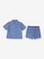 Denim shirt and shorts set for baby denim blue - vertbaudet enfant 