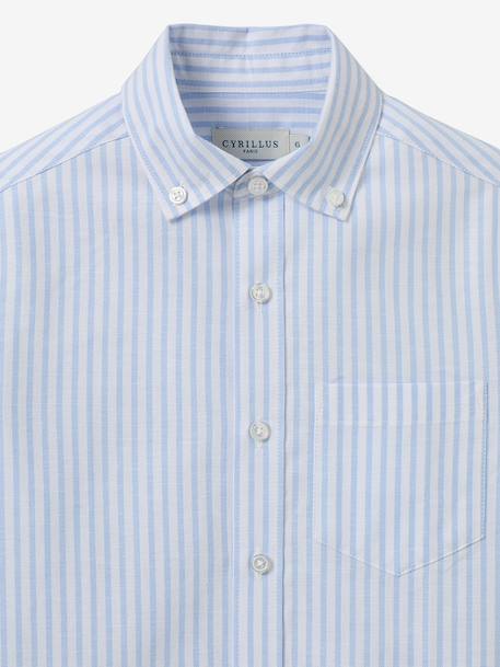 Striped long-sleeved shirt striped blue - vertbaudet enfant 