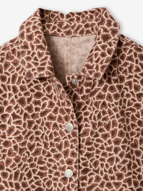 Girls' cotton twill playsuit beige - vertbaudet enfant 