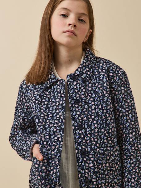 Flowered jacket blue - vertbaudet enfant 