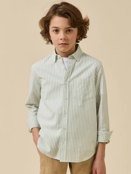 Striped long shirt green - vertbaudet enfant 