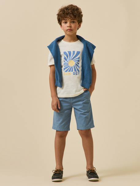 Boy's chino shorts blue - vertbaudet enfant 