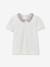 T-shirt with fancy collar in organic cotton light pink - vertbaudet enfant 