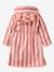 Customisable rabbit bathrobe for children, with recycled cotton striped pink - vertbaudet enfant 