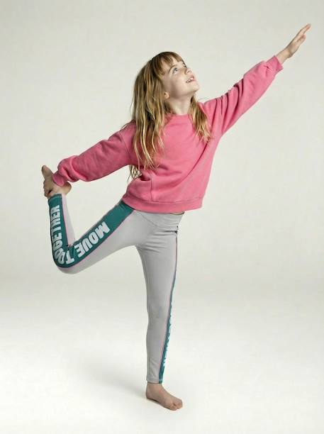 Girls' sweatshirt and leggings set marl grey - vertbaudet enfant 