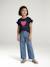Girls’ Wide-Leg Denim Trousers medium blue - vertbaudet enfant 