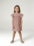 Cotton Gauze Dress with Floral Print, for Girls beige+pale pink+printed beige+vanilla - vertbaudet enfant 