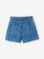 Girls' patterned denim shorts grey+light blue - vertbaudet enfant 