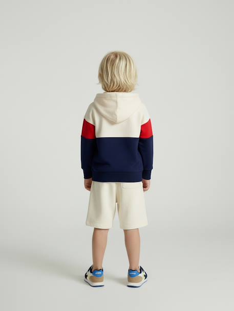 Bermuda Shorts for Boys ecru+medium blue - vertbaudet enfant 