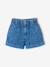 Girls' patterned denim shorts grey+light blue - vertbaudet enfant 