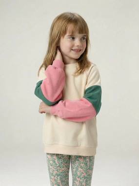 Sweat sport fille - vertbaudet enfant Fille-Pull, gilet, sweat-Sweat-Sweat sport fille