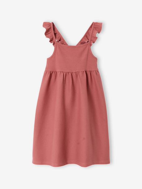 Girl's sleeveless dress navy blue+old rose - vertbaudet enfant 