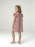 Robe fille en gaze de coton imprimée beige+beige imprimé+rose+rose pâle+vanille - vertbaudet enfant 