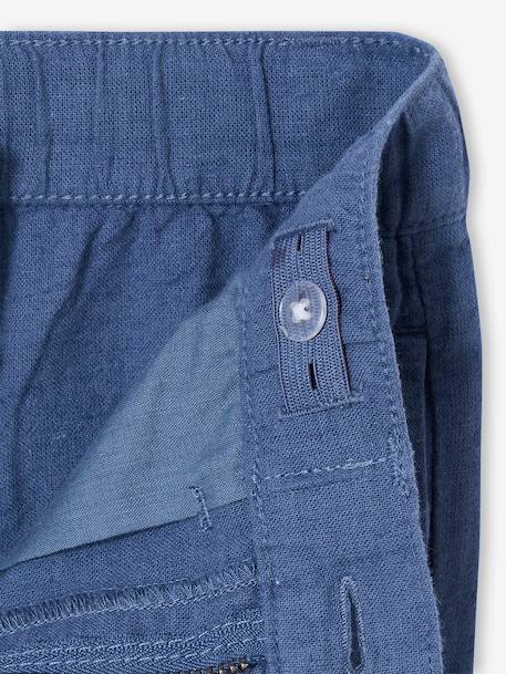 Pantalon garçon léger morphologie fin bleu - vertbaudet enfant 