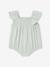 Baby girl sleepsuit in organic cotton aqua green+mustard - vertbaudet enfant 