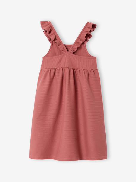 Girl's sleeveless dress navy blue+old rose - vertbaudet enfant 