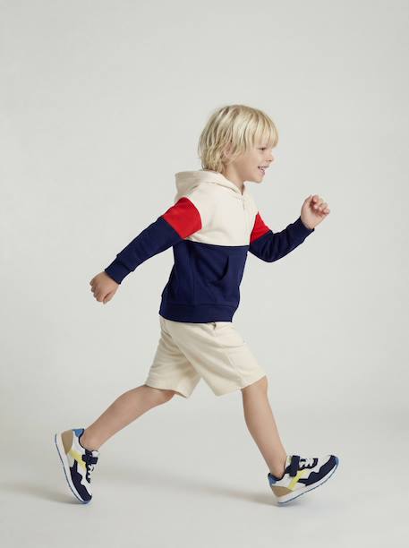 Bermuda Shorts for Boys ecru+medium blue - vertbaudet enfant 