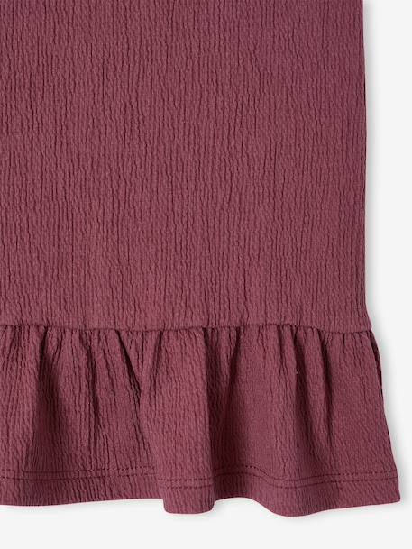 Girl's sleeveless tank top with frills terracotta - vertbaudet enfant 