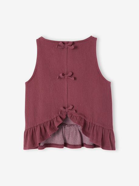 Girl's sleeveless tank top with frills terracotta - vertbaudet enfant 