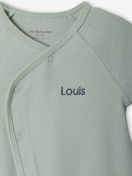 Pack of 2 customisable baby playsuits sage green - vertbaudet enfant 