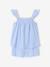 Girls' cotton braces pyjama shorts sky blue - vertbaudet enfant 