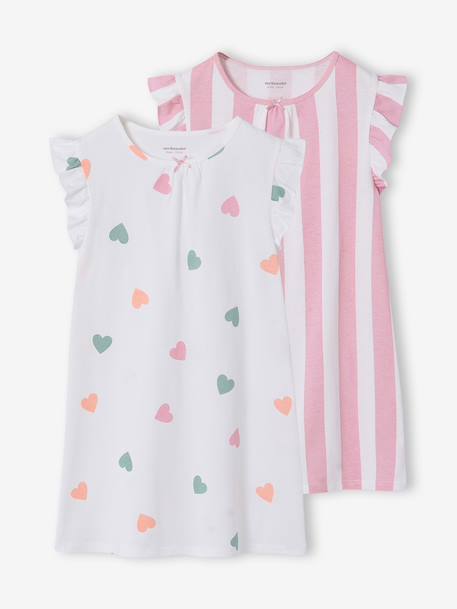 Pack of 2 girls nighties ecru - vertbaudet enfant 