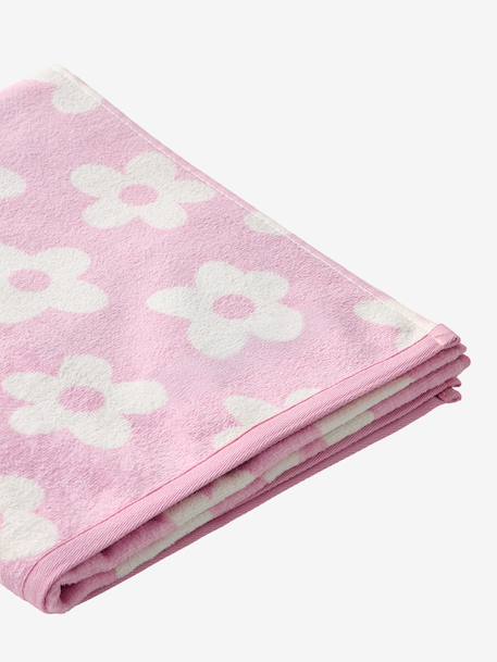 Serviette de bain / plage personnalisable, avec coton recyclé bleu imprimé+mauve+menthe+rayé bleu+rose imprimé - vertbaudet enfant 