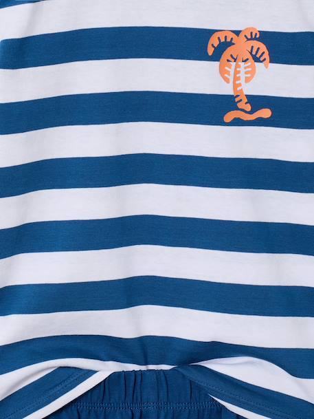 Pack of 2 striped pyjama shorts blue - vertbaudet enfant 