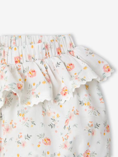 Pack of 2 cotton baby girl bloomer shorts clay beige - vertbaudet enfant 