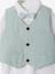 Set: shirt, cardigan and bow tie for babies sage green - vertbaudet enfant 