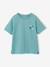 Boys' back print maxi T-shirt ecru+sage green - vertbaudet enfant 