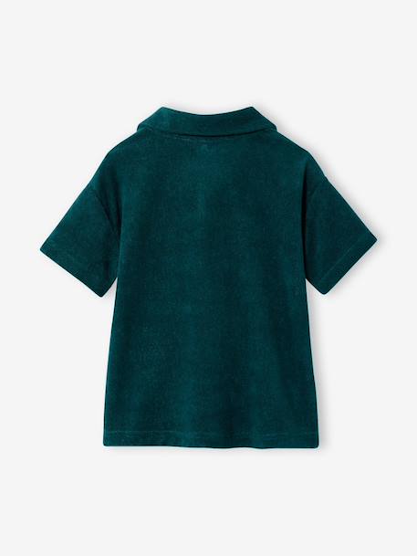 Boys' short-sleeved polo shirt fir green - vertbaudet enfant 