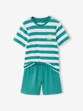 Lot 2 pyjashorts à rayures - vertbaudet enfant Garçon-Lot 2 pyjashorts à rayures