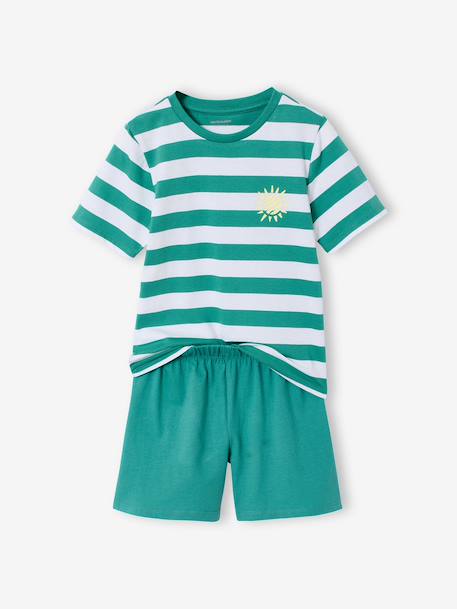 Pack of 2 striped pyjama shorts blue - vertbaudet enfant 