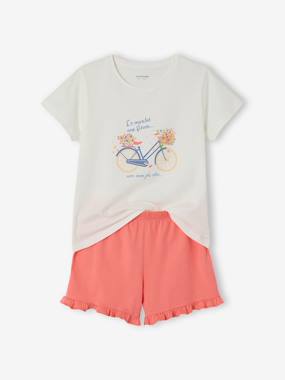 Lot 2 pyjashorts coton - vertbaudet enfant Fille-Lot 2 pyjashorts coton