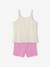 Pack of 2 ribbed floral pyjama shorts ecru - vertbaudet enfant 