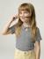 Girl's fancy bow t-shirt striped blue+yellow - vertbaudet enfant 