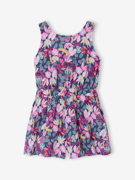 Combishort fille en gaze de coton vert - vertbaudet enfant 