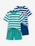 Pack of 2 striped pyjama shorts blue - vertbaudet enfant 
