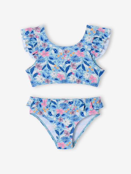 Girl's two-piece swimsuit aqua green - vertbaudet enfant 