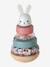 Tour à empiler lapin en bois FSC® blanc - vertbaudet enfant 