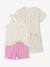 Pack of 2 ribbed floral pyjama shorts ecru - vertbaudet enfant 