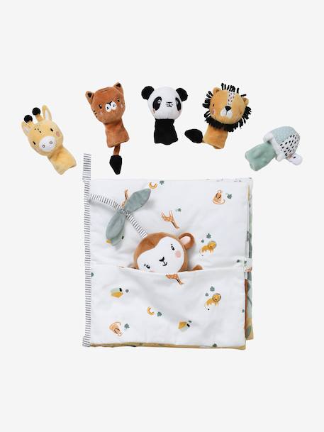 Activity Book + Velour Plush Toys, Tanzania white - vertbaudet enfant 